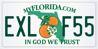 FL license plate EXLF55