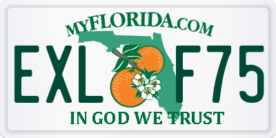 FL license plate EXLF75