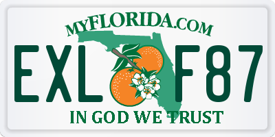 FL license plate EXLF87