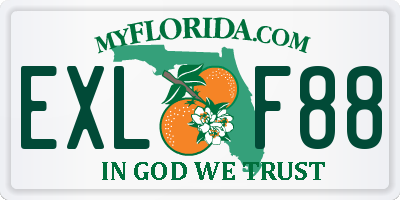 FL license plate EXLF88