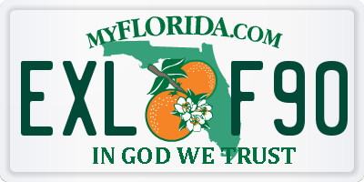 FL license plate EXLF90