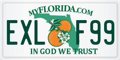 FL license plate EXLF99