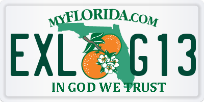 FL license plate EXLG13