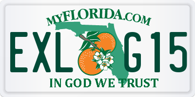 FL license plate EXLG15