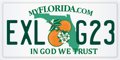 FL license plate EXLG23