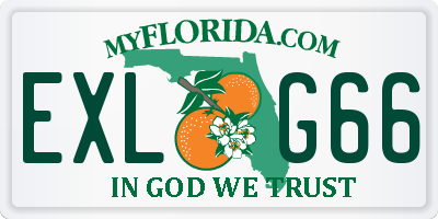 FL license plate EXLG66