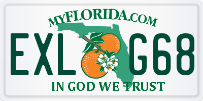 FL license plate EXLG68