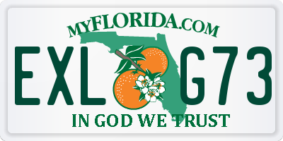 FL license plate EXLG73
