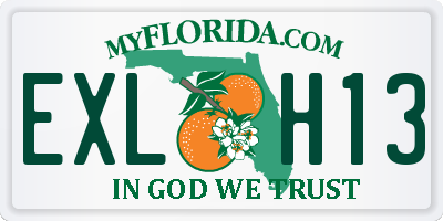 FL license plate EXLH13