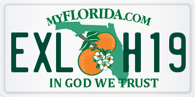 FL license plate EXLH19