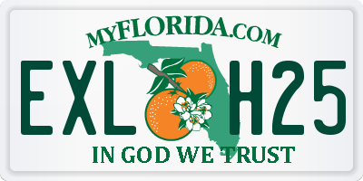 FL license plate EXLH25