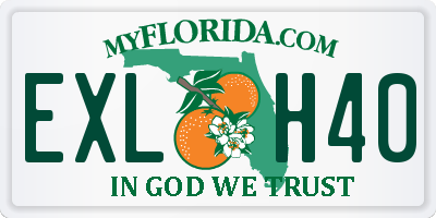 FL license plate EXLH40