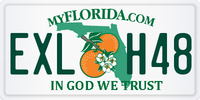 FL license plate EXLH48
