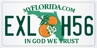 FL license plate EXLH56