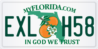 FL license plate EXLH58