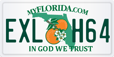 FL license plate EXLH64