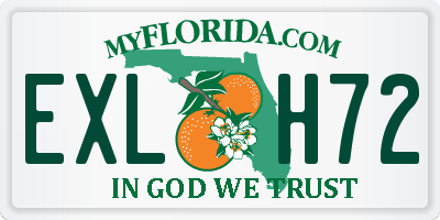 FL license plate EXLH72
