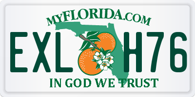 FL license plate EXLH76