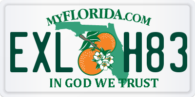 FL license plate EXLH83
