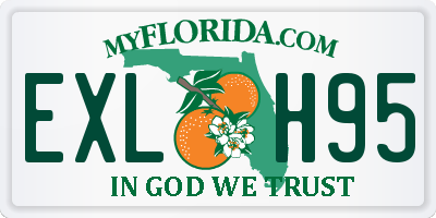 FL license plate EXLH95