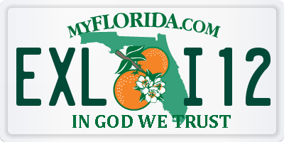 FL license plate EXLI12