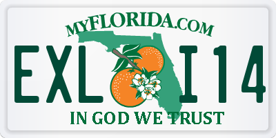 FL license plate EXLI14