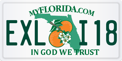 FL license plate EXLI18