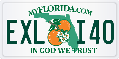 FL license plate EXLI40