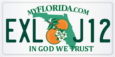FL license plate EXLJ12