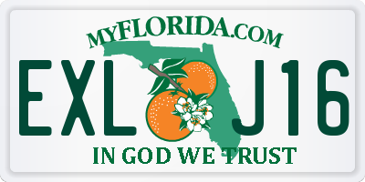 FL license plate EXLJ16
