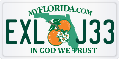 FL license plate EXLJ33