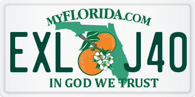 FL license plate EXLJ40