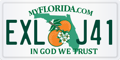 FL license plate EXLJ41