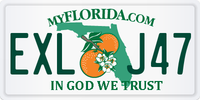 FL license plate EXLJ47