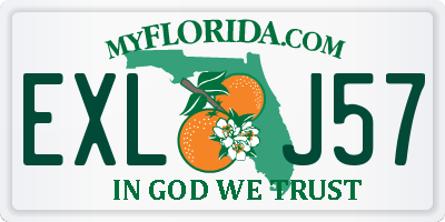 FL license plate EXLJ57