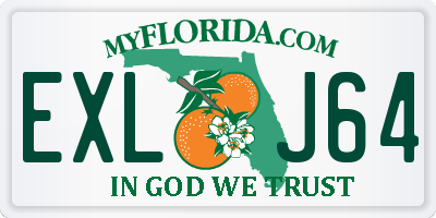 FL license plate EXLJ64