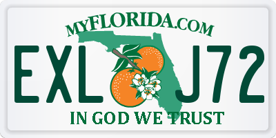 FL license plate EXLJ72