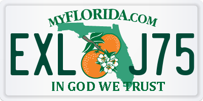 FL license plate EXLJ75