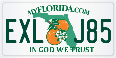 FL license plate EXLJ85
