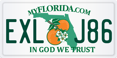 FL license plate EXLJ86