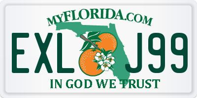 FL license plate EXLJ99