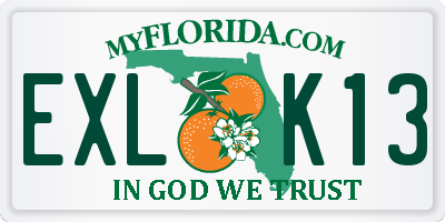 FL license plate EXLK13