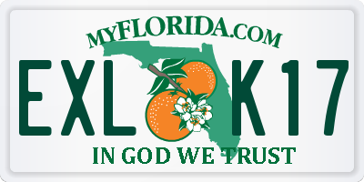 FL license plate EXLK17