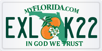 FL license plate EXLK22