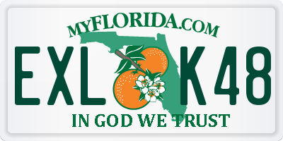 FL license plate EXLK48