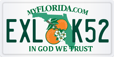 FL license plate EXLK52