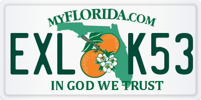 FL license plate EXLK53