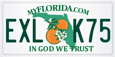 FL license plate EXLK75