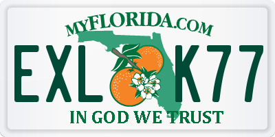 FL license plate EXLK77