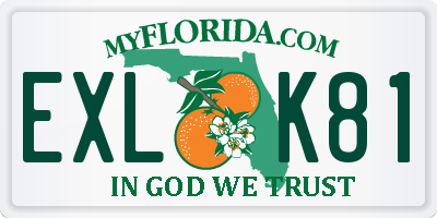FL license plate EXLK81
